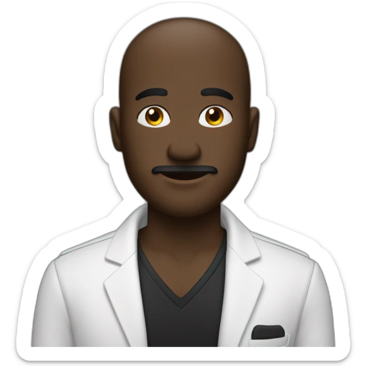 un homme noir qui porte un bandeau avec la phrase tertial dessu sticker