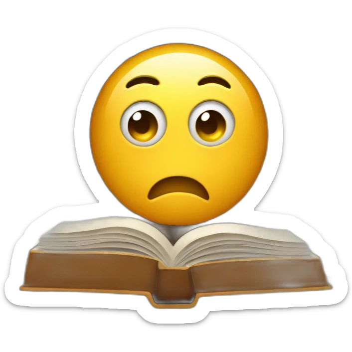 Book with face sticker