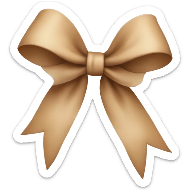 light brown bow sticker