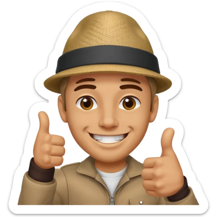 Buat gambar those bad tings guy dari sml yg sedang senang dan berikan jempol sticker