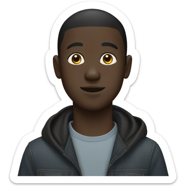 Black Labrador with two white teenage boys both boys have brown hair  sticker