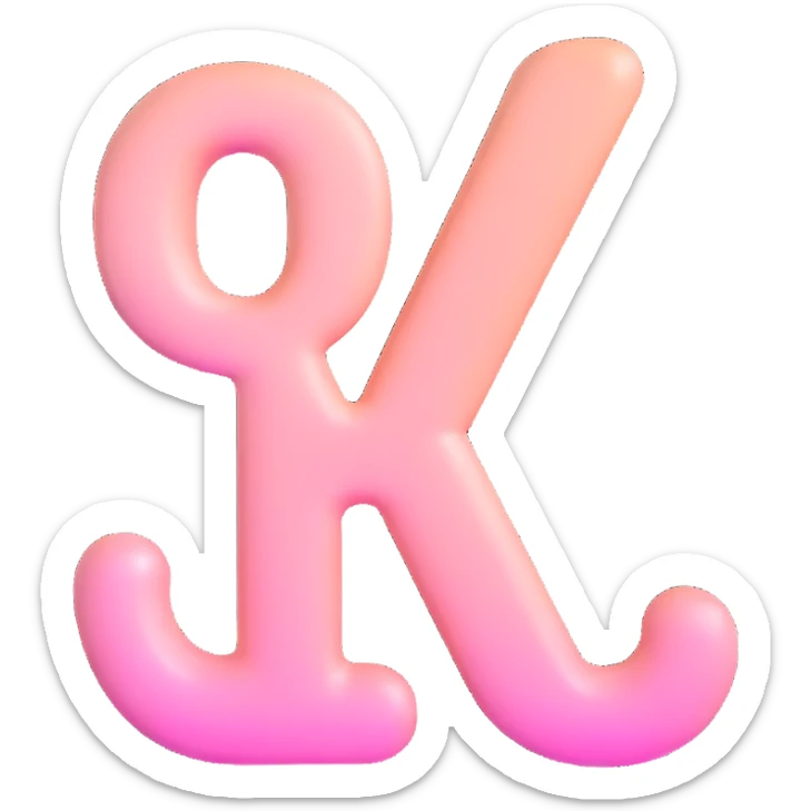 letter B made of glossy skincare serum texture, pink and beige tones, soft glow, elegant and feminine, high-end cosmetics brand sticker