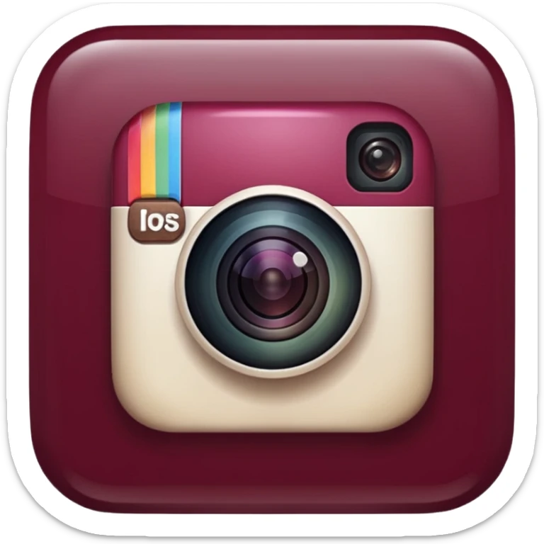 Instagram, burgundy  sticker