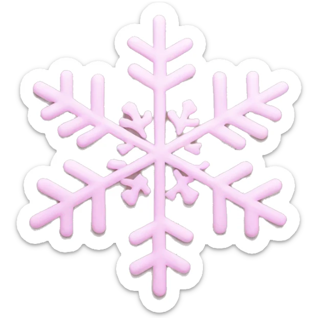 pastel pink snowflake  sticker
