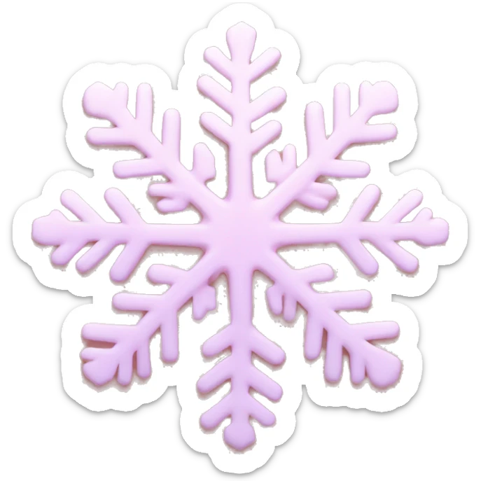 pastel pink snowflake  sticker
