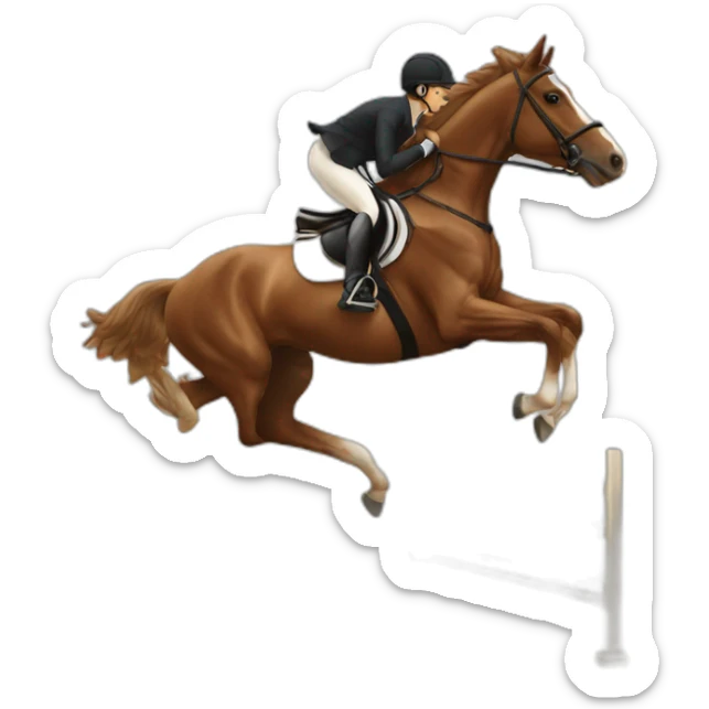 horse jumping sticker