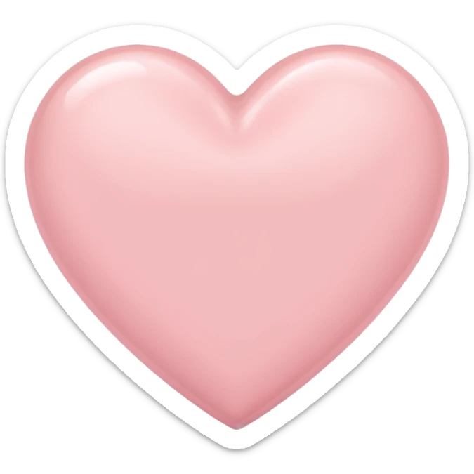 pale pink heart sticker