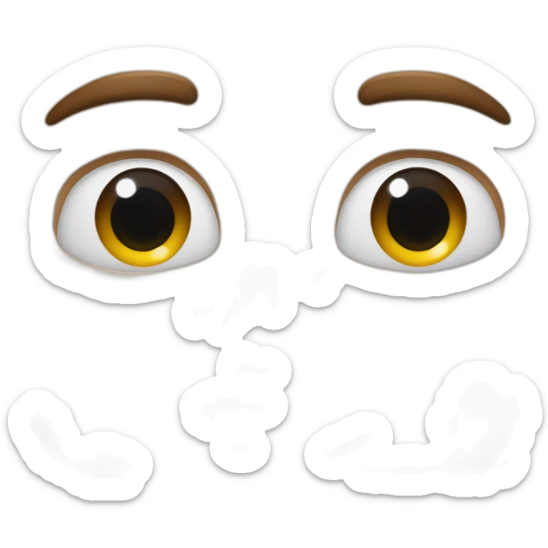 Emoji tête homme yeux bleus et grandes oreilles sticker