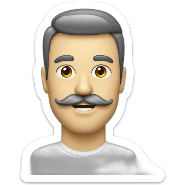 Un homme à la moustache brosse à dent bien carre pas très longue sticker