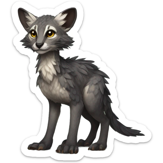 Modern Realistic Rare Fantasy Vernid-Trico-species by LiLaiRa full body sticker