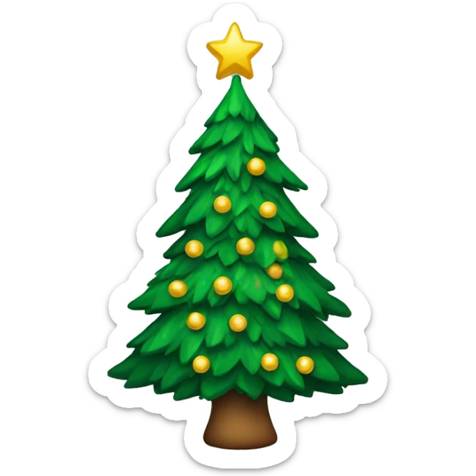 Christmas tree sticker