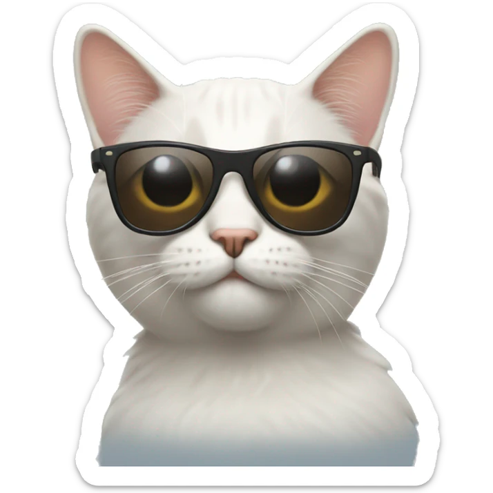 Cat with sunglasses sticker
