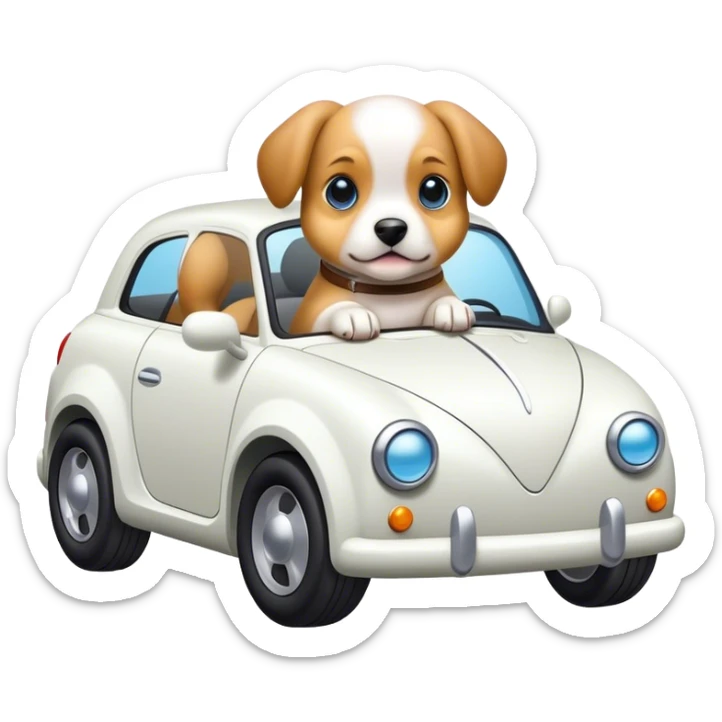 Puppy car hybrid sticker