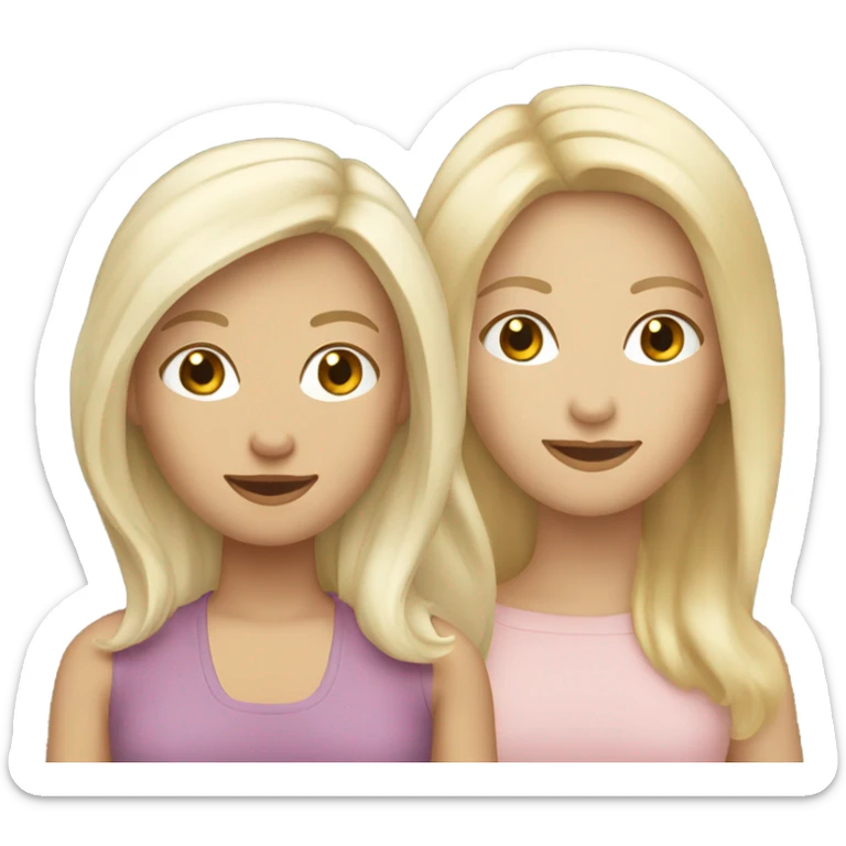 2 adults ( 2 white women with long blonde hair)  1 adult (1 white brunette woman sticker