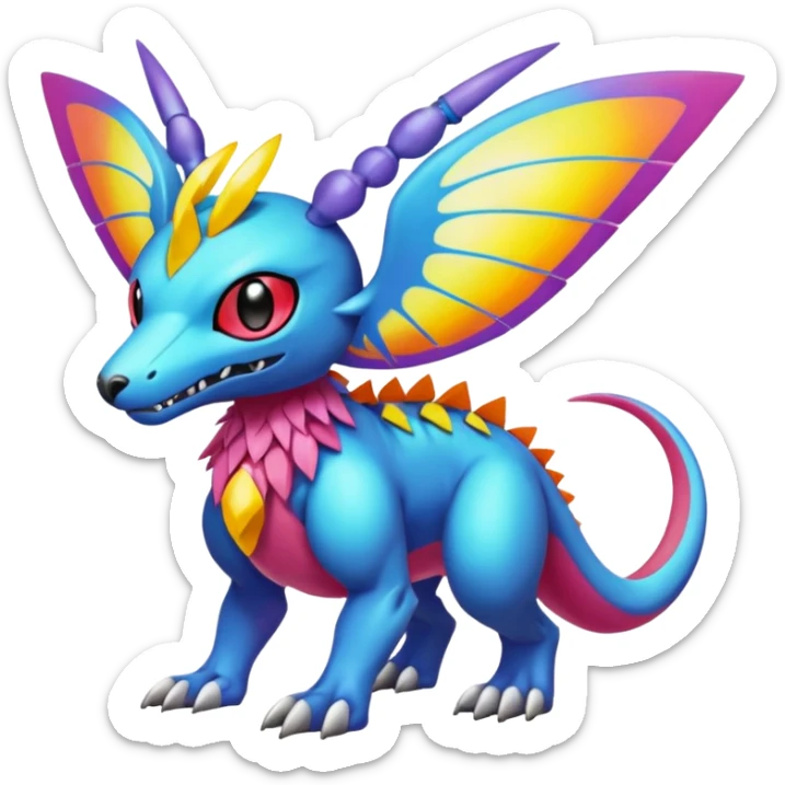 Fakémon-Pokémon-Spectrobes-Digimon-animal-fantasy-hybrid-creature  sticker