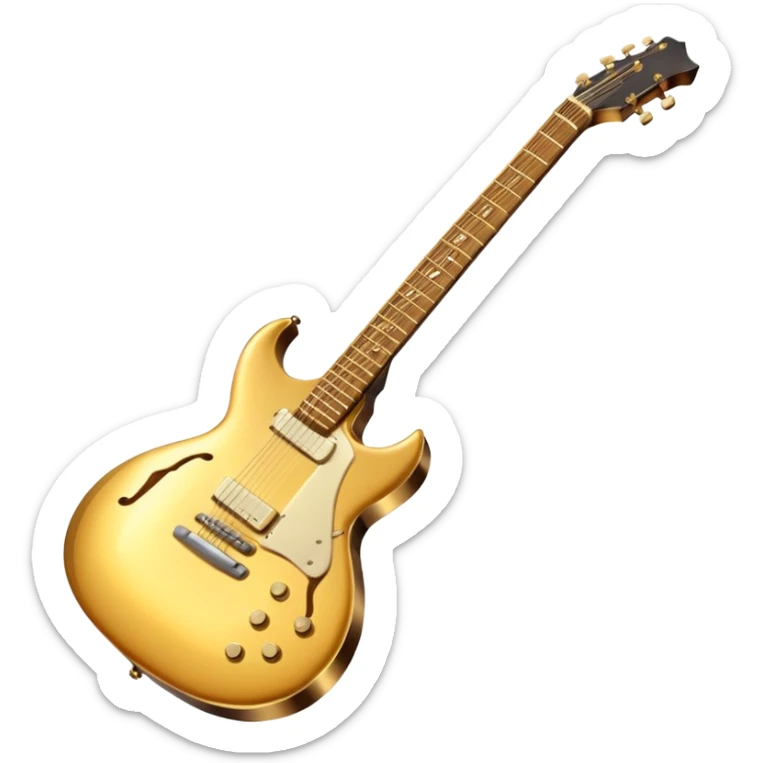 cinematic-realistic-guitar,-polished-metal,-warm-golden-reflections-dancing-along-its-surface,-soft-hands-carefully-positioned-over-the-keys,-glowing-with-an-elegant-and-airy-charm. sticker