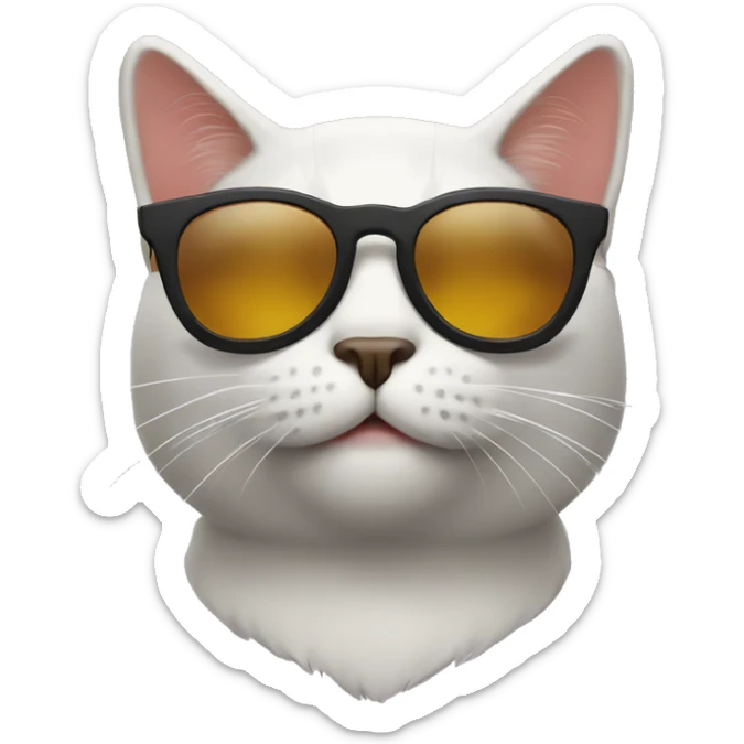 Cat with sunglasses sticker