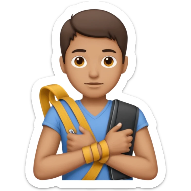 I want an emoji of someone with their right arm in a sling sticker
