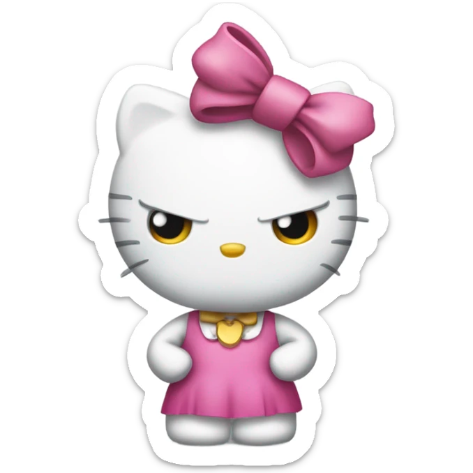 Angry hello kitty  sticker
