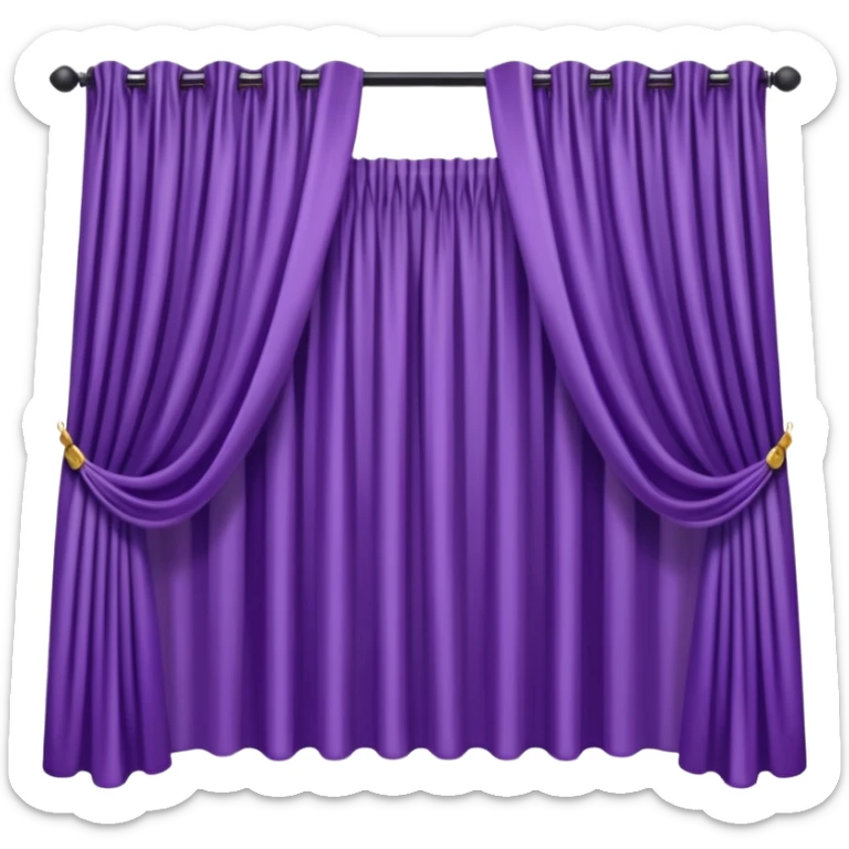 purple curtains open modern sticker
