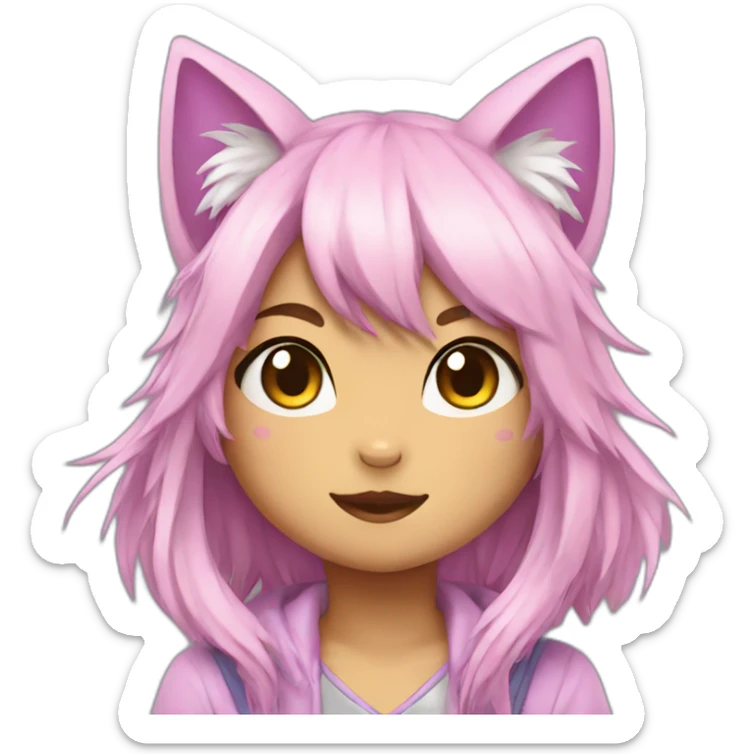 thunder Neko girl sticker