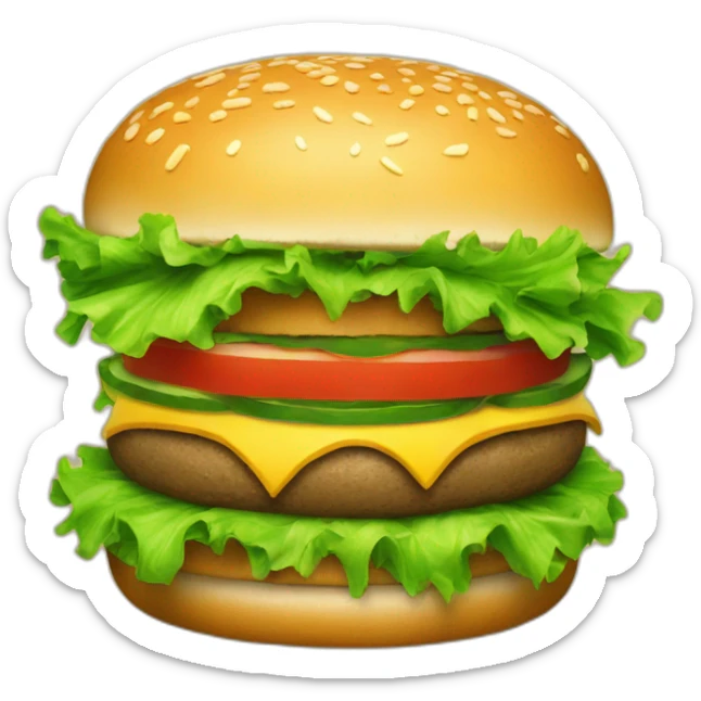 Burger green sticker