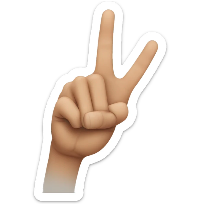hand two fingers sticker