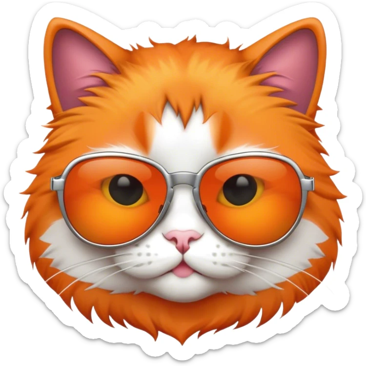 Cat with sunglasses sticker