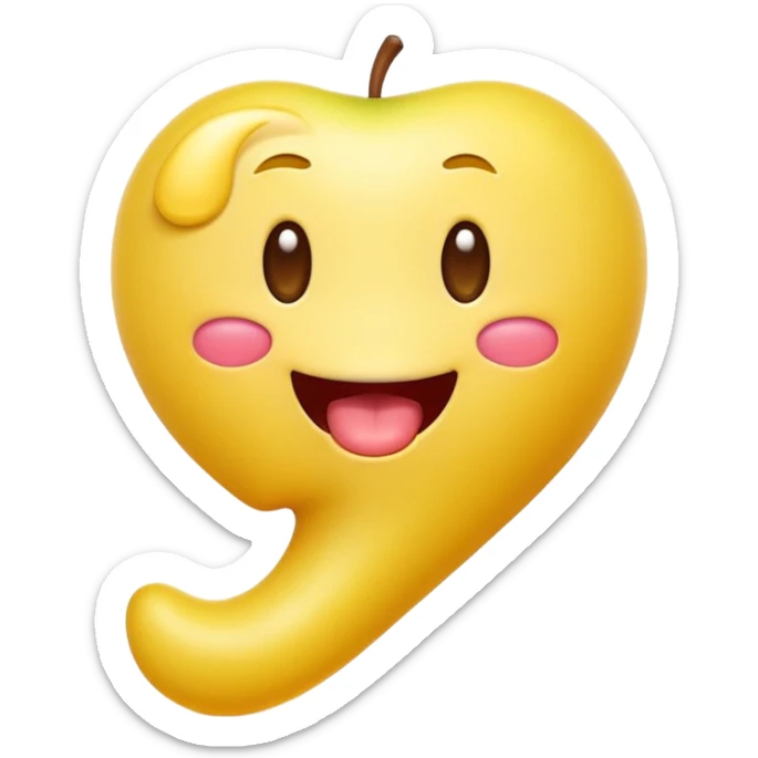 A playful yellow emoji character in official Apple iOS emoji style: smooth gradients, glossy lighting, rounded soft edges, simple facial features, high-resolution 3D-rendered look. The emoji is holding a raised leg and making a silly tongue-out expression. Transparent background. sticker