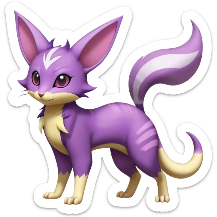 Shiny Furret-Espeon-Furret-Noibat-Noivern-Hybrid (Full body) sticker