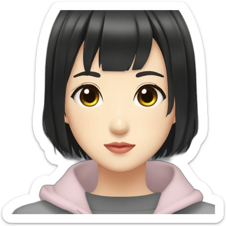 Ayame Kato（Girl・Short Hair・Black Hair） sticker