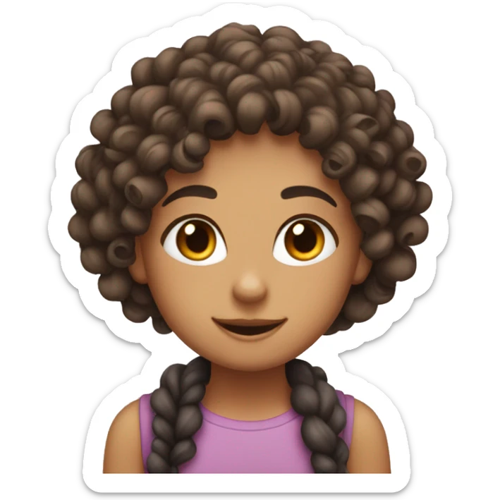 one curly haired girl and one straight haired girl beastfriends sticker