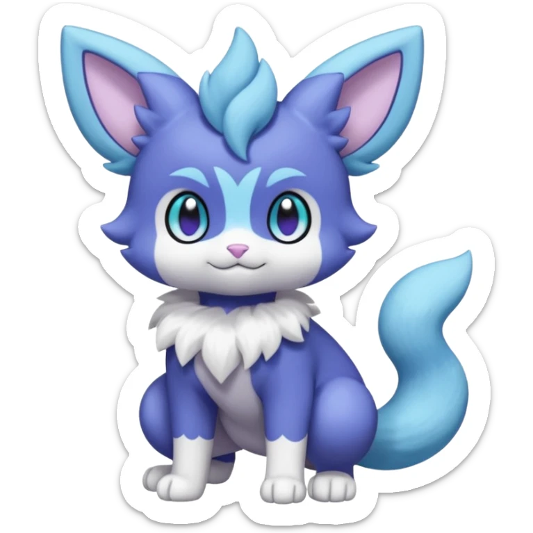 Purloin-Espurr-Meowstic-Fakémon-hybrid-creature (full body)  sticker