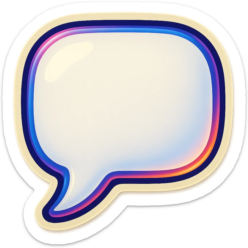 white speach bubble sticker