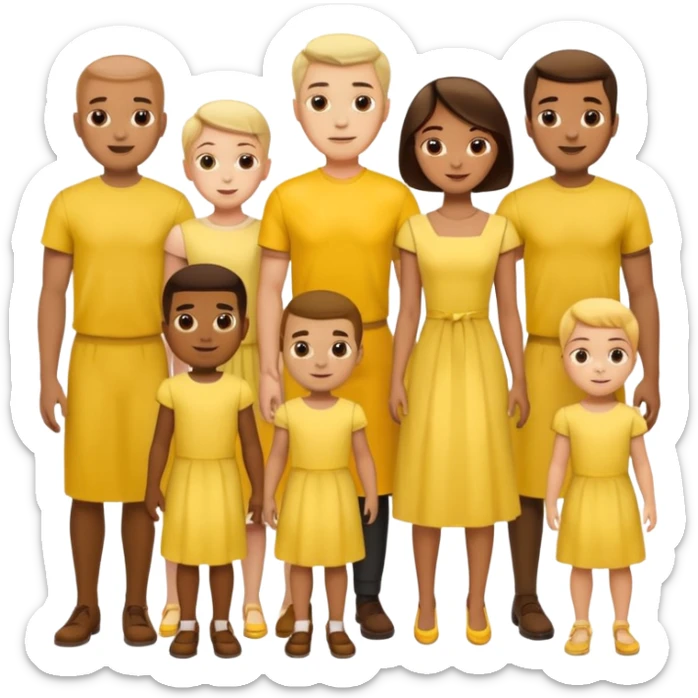 football team only mens  kids in yellow dress sticker