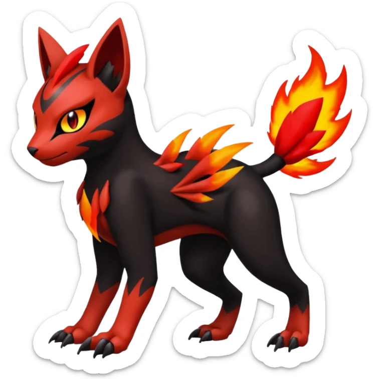 Meloetta-Litten-Guilmon-Darkrai-Pokémon-Fakémon-fusion-hybrid-creature sticker