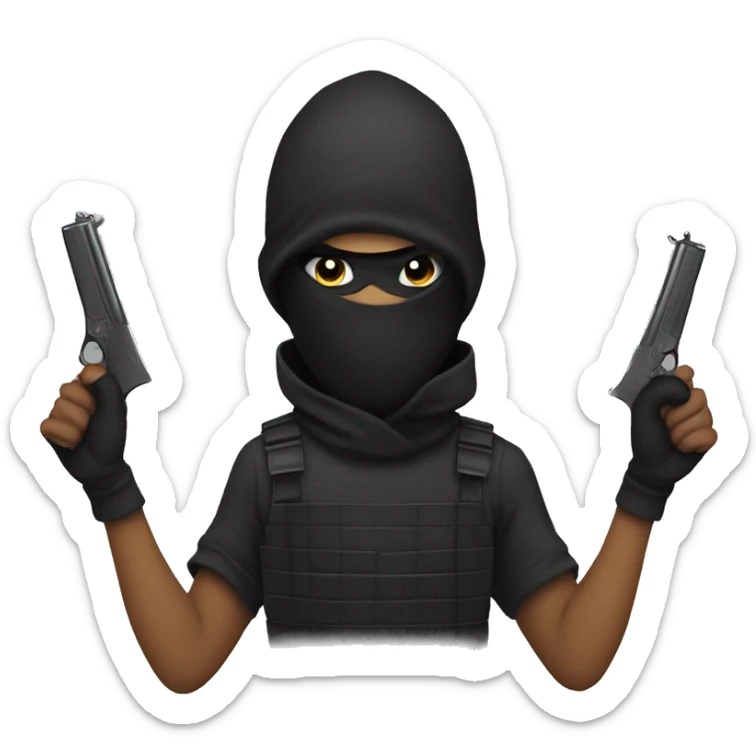 Robber Emoji sticker