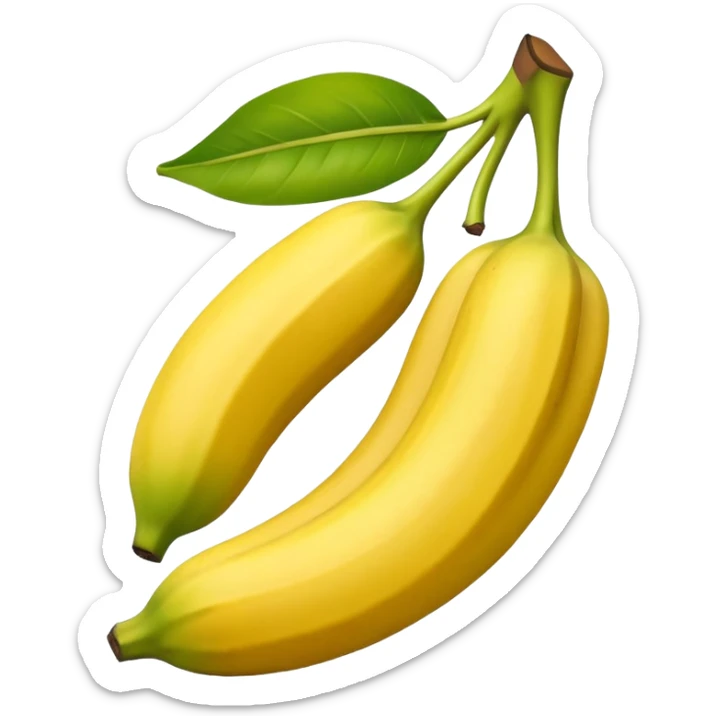 Crear un emoticón que tenga que ver con una variedad de Cambures , y que la paleta de colores sea la siguiente: Rojo Carmín, Amarillo, Amarillo Crema y Verde Pasto sticker