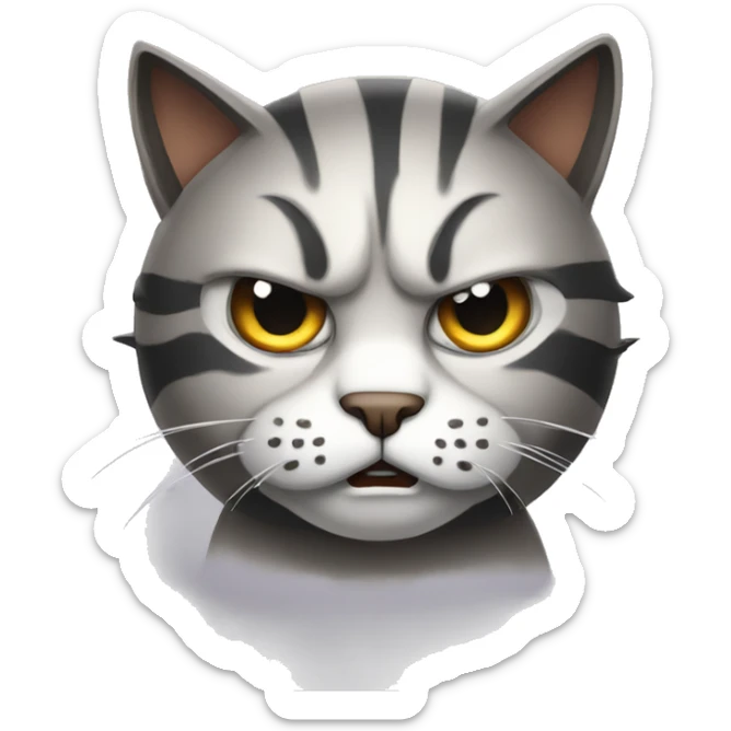 Angry cat sticker