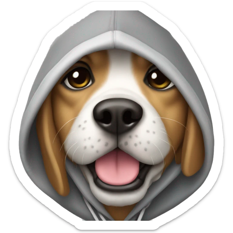 dog wearing a hoodie  sticker