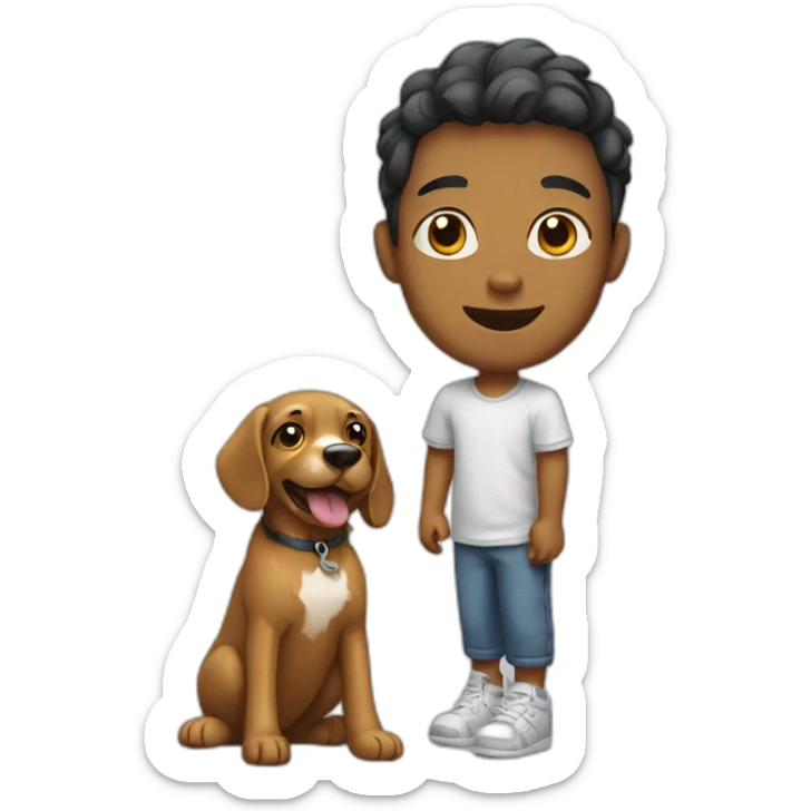 PLAYING WITH DOG sticker