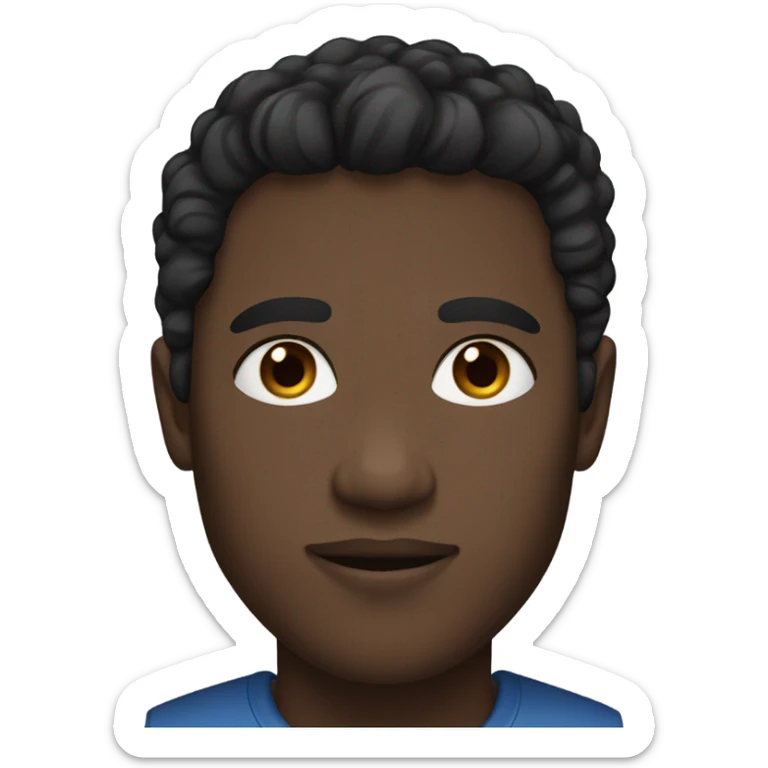 Black man with brown hair and brown eyes white women with black hair blue eyes sticker