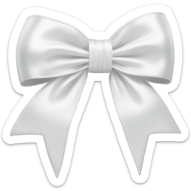 White bow sticker