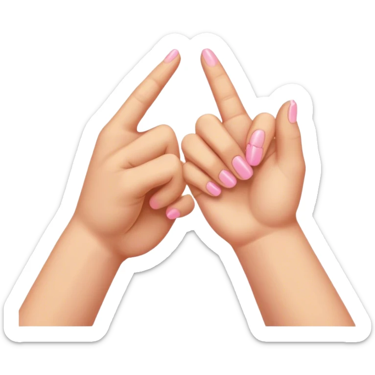 Pinky promise of male and female hand sticker