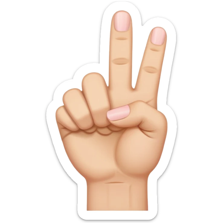 a fist with only three fingers straight - THUMB, MIDDLE FINGER AND A PINKY FINGER sticker