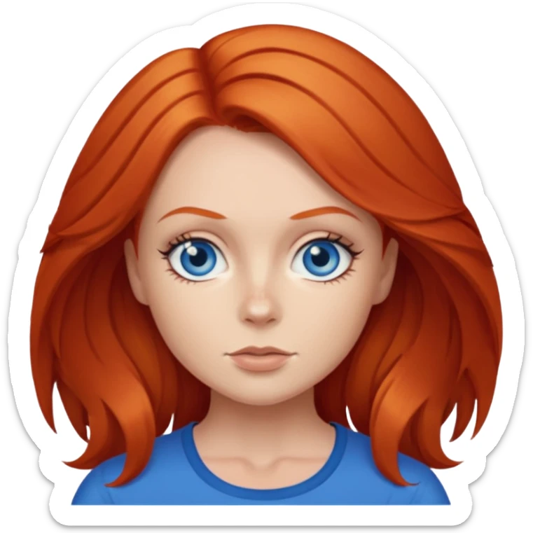 Ginger Spice with blue eyes sticker