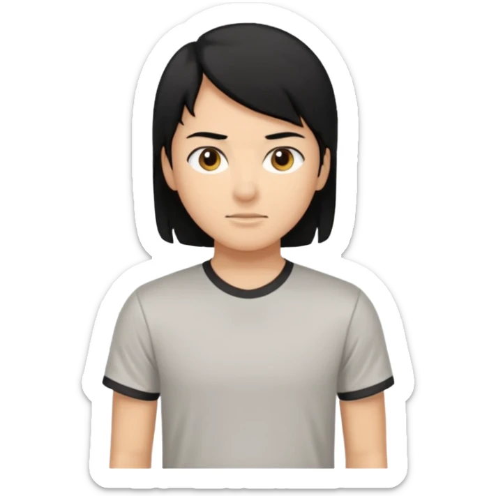 mach mir einen aus dem gym mit schwarzen haaren und sport tshirt sticker