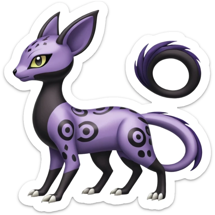 Meloetta-Liepard-Nargacuga-Noibat-Pokémon-Fakémon-fusion-hybrid-creature sticker