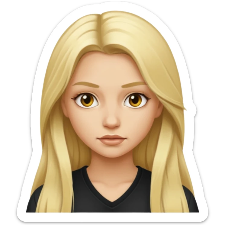 Beautiful blonde Long Hair Gangsta girl sticker