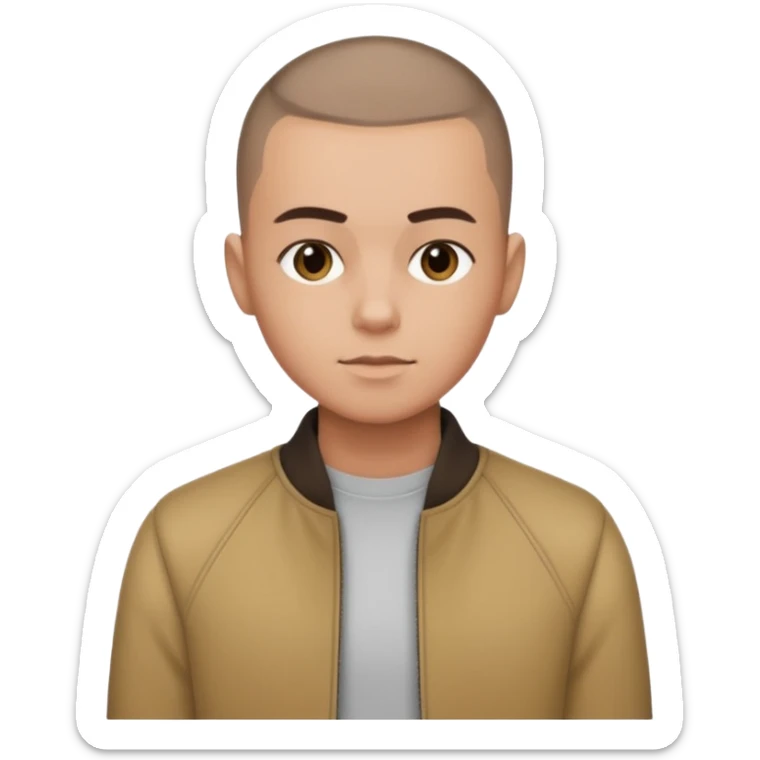 ((realistic photo style)), close-up portrait of the person with a clean buzz cut hairstyle, sharp fade on the sides, natural hair color, keep the same face, outfit, and pose, no background change sticker